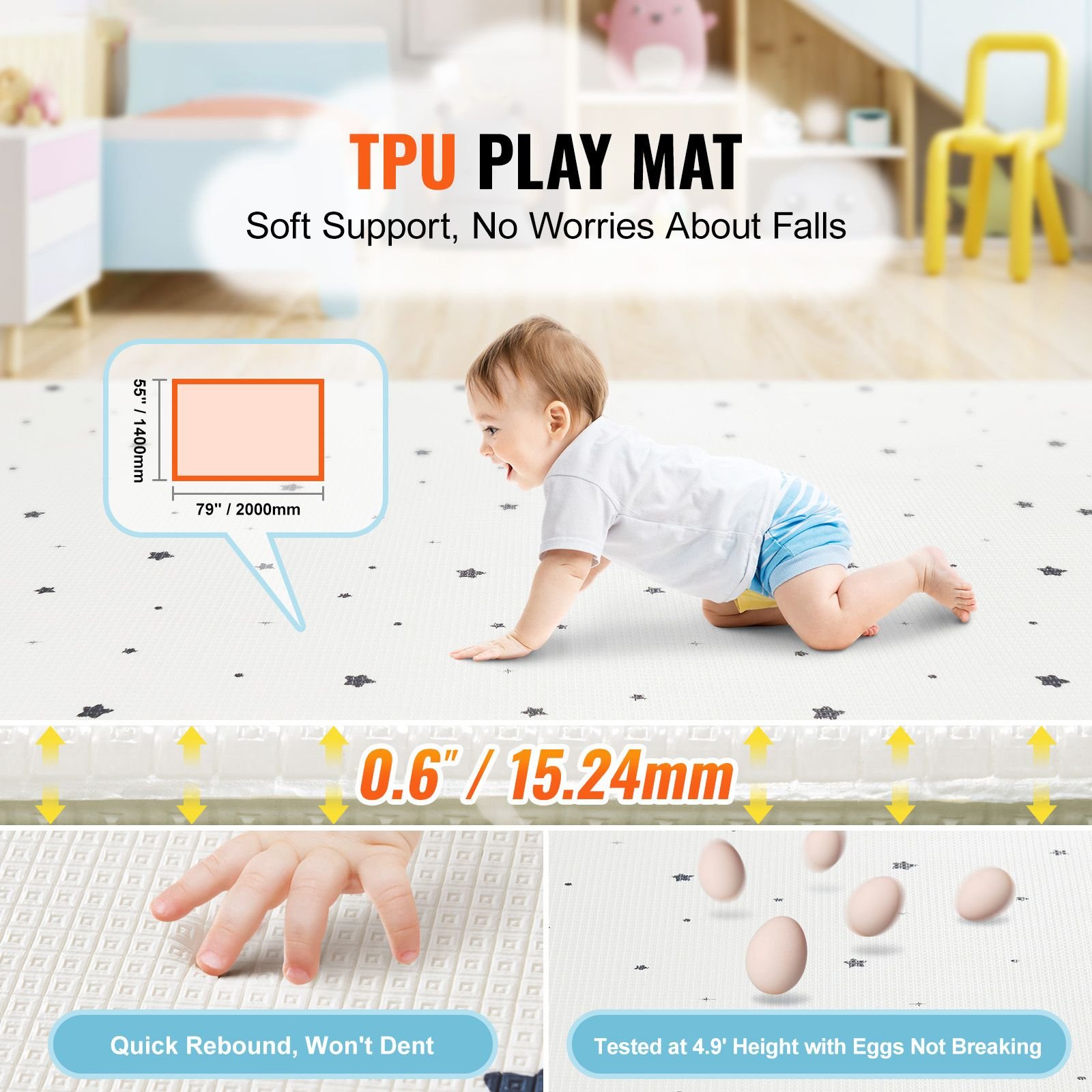 baby play mat 55x79 baby crawling mat non slip one piece soft baby playmat rollable reversible floor mat waterproof activity playmats for babies toddlers infants play tummy time.jpg