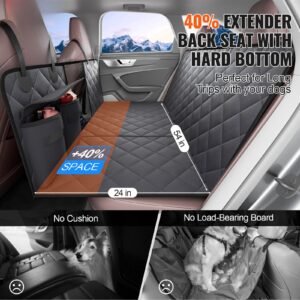 back seat extender for dogsdog hammock for car back seatwaterproof hard bottom dog car seat cover for back seat 54x24supports 400lbs with mesh window and storage pocket for car suv 1.jpg
