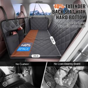 back seat extender for dogsdog hammock for car back seatwaterproof hard bottom dog car seat cover for back seat 54x24supports 400lbs with mesh window and storage pocket for car suv 14.jpg