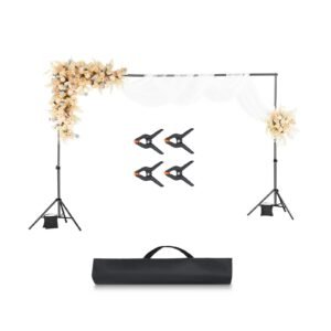 backdrop stand 65 x 10 ft adjustable photo backdrop stand kit portable background backdrop stand with 5 crossbars heavy duty projector screen stand for wedding photo video studio party 5.jpg