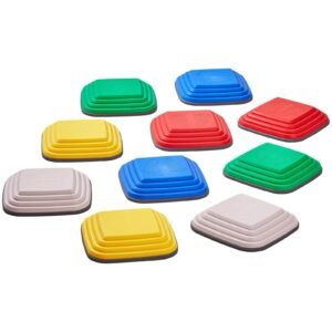 Balance Stepping Stones for Kids, 10 PCS, Up to 220 lbs, Non-Slip Toddlers Sensory Stepping Stones, Obstacle Course Coordination Game Toys Indoor or Outdoor Play for Children Aged 3 4 5 6 7 8+