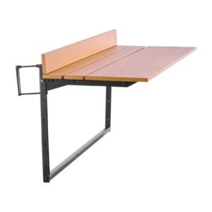 Balcony Hanging Table, 15 x 39 in Folding Balcony Railing Table, Outdoor Balcony Bar Table for Railings, 5-Level Adjustable, Fit Railing from 1" to 5.3", Serving Table for Patio & Deck