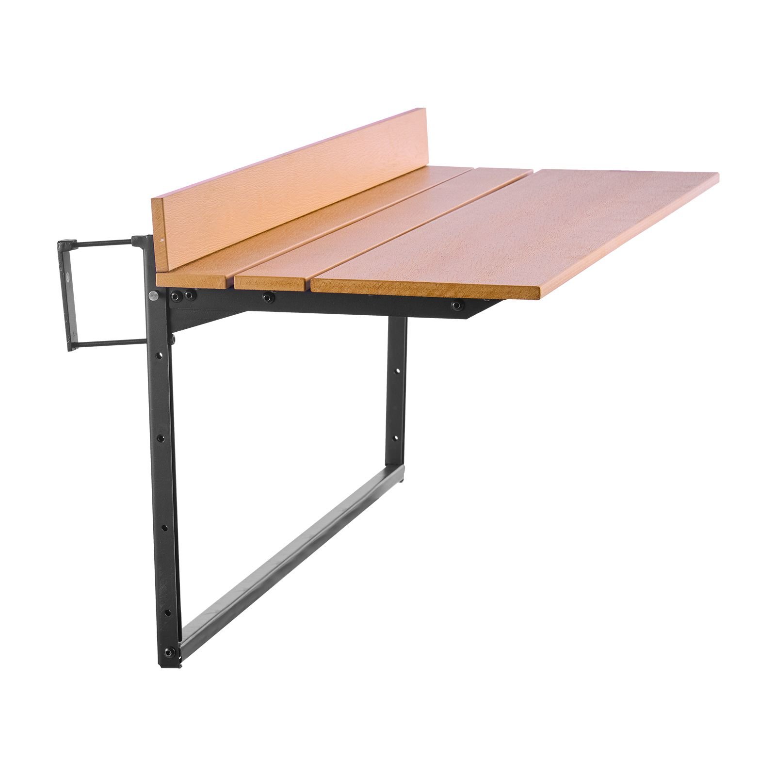 balcony hanging table, 15 x 39 in folding balcony railing table, outdoor balcony bar table for railings, 5 level adjustable, fit railing from 1" to 5.3", serving table for patio & deck