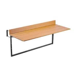 balcony hanging table, 15 x 39 in folding balcony railing table, outdoor balcony bar table for railings, 5 level adjustable, fit railing from 1" to 5.3", serving table for patio & deck