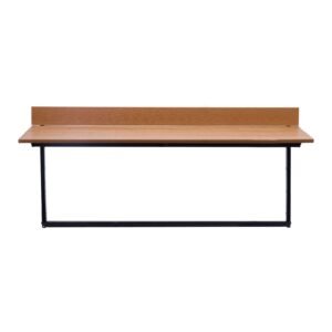 balcony hanging table, 15 x 39 in folding balcony railing table, outdoor balcony bar table for railings, 5 level adjustable, fit railing from 1" to 5.3", serving table for patio & deck