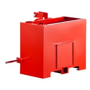 ballast box 3 point category 1 tractor ballast of 800 lbs capacity with standard 2 inch hitch receiver heavy duty steel 32 ft large volume durable loader attachment with sliding door red.jpg