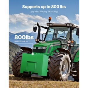 ballast box 3 point category 1 tractor ballast of 800lbs capacity for 2 inch hitch receiver heavy duty steel 43 ft large volume loader attachment with sliding door green 3.jpg