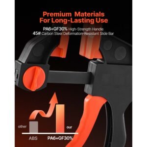 bar clamps for woodworking 2 pack 12 inch and 2 pack 6 inch one handed clampspreader quick grip f clamp with 154 lbs load limit premium plastic and steel for woodworking metal working 1.jpg