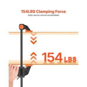 bar clamps for woodworking 2 pack 12 inch and 2 pack 6 inch one handed clampspreader quick grip f clamp with 154 lbs load limit premium plastic and steel for woodworking metal working 3.jpg