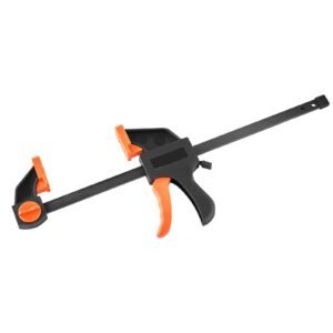 bar clamps for woodworking 2 pack 12 inch and 2 pack 6 inch one handed clampspreader quick grip f clamp with 154 lbs load limit premium plastic and steel for woodworking metal working.jpg
