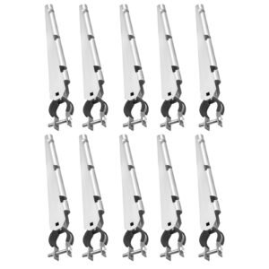Barbed Wire Arm, 10 Packs 14.8 in Fence Post Extender for 1.3" to 1.5" Chain Link Fences, U Bracket Design, Galvanized Steel Fence Height Extender, Protect Privacy and Prevent Pets Jumping Off