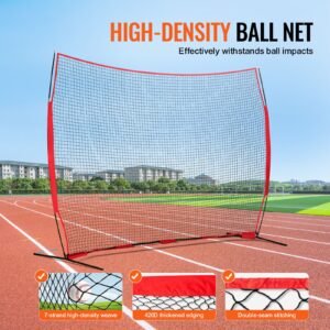 barricade backstop net 12x9 ft ball sports barrier netting portable practice equipment with carry bag protection screen for baseball softball lacrosse soccer hockey training for backyard 2.jpg