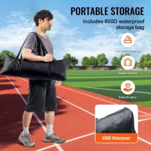barricade backstop net 12x9 ft ball sports barrier netting portable practice equipment with carry bag protection screen for baseball softball lacrosse soccer hockey training for backyard 4.jpg