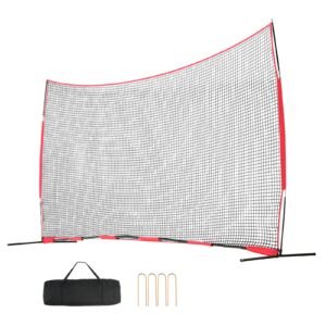 Barricade Backstop Net, 20x10 ft Ball Sports Barrier Netting, Portable Practice Equipment with Carry Bag, Protection Screen for Baseball Softball Lacrosse Soccer Hockey Training, for Backyard