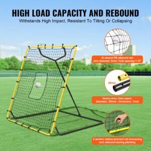baseball and softball rebounder net 4 x 45 feet pitchback baseball nest for pitching and fielding training pitch return trainer rebound net with pitching target 4 adjustable angles 4.jpg