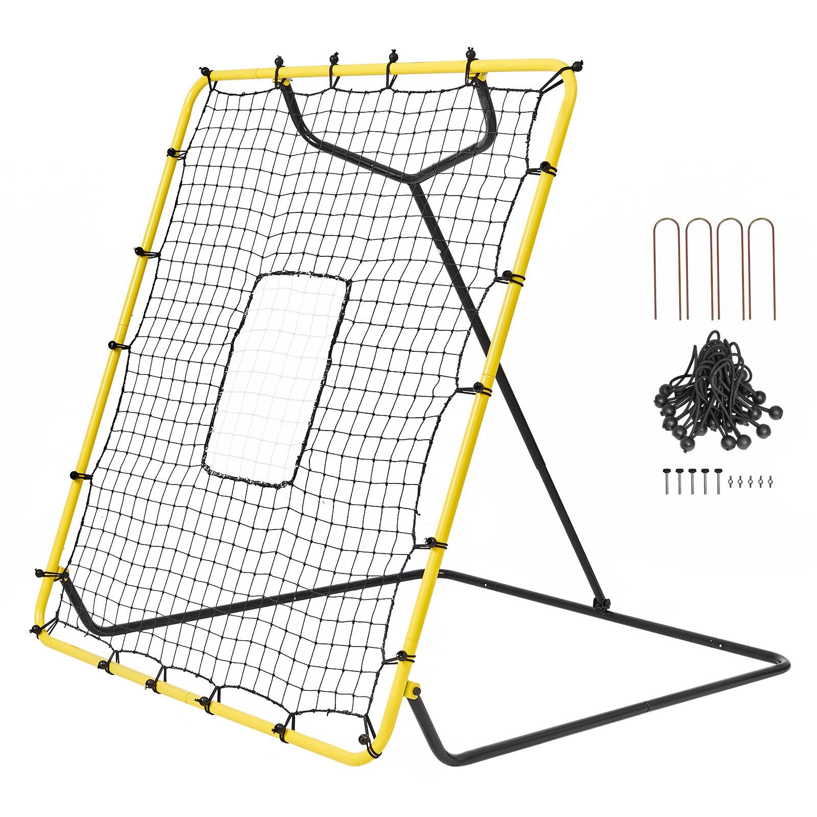 baseball and softball rebounder net 4 x 45 feet pitchback baseball nest for pitching and fielding training pitch return trainer rebound net with pitching target 4 adjustable angles.jpg
