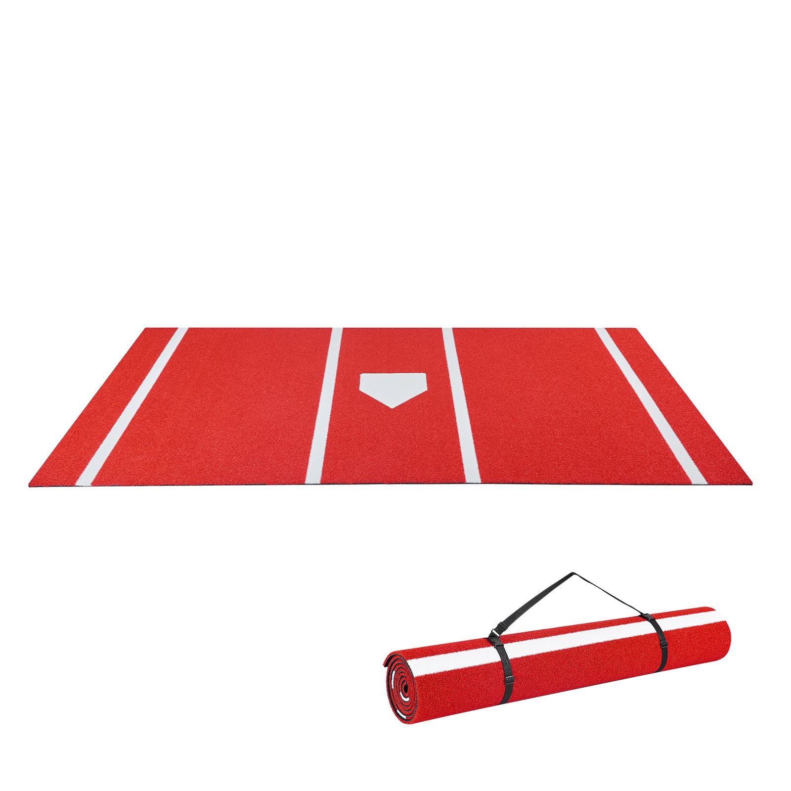 baseball hitting mat 12x6 ft batting cage mat batters box turf mats softball batting practice equipment with home plate and anti fade turf portable training aid for indoor outdoor red.jpg