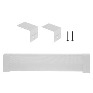 Baseboard Heater Covers, Basic Series 3 ft Standard Electric Heating Unit Front Cover for Home Improvement, Heavy-duty Steel, Easy Installation for Bedroom Replacing Old Cover, White