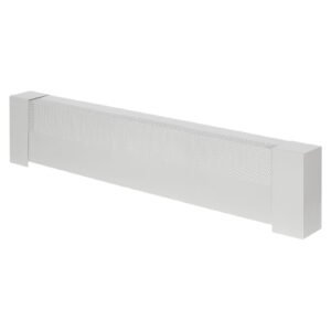 baseboard heater covers, basic series 3 ft standard electric heating unit front cover for home improvement, heavy duty steel, easy installation for bedroom replacing old cover, white