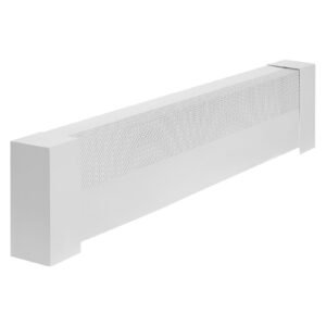 baseboard heater covers, basic series 3 ft standard electric heating unit front cover for home improvement, heavy duty steel, easy installation for bedroom replacing old cover, white