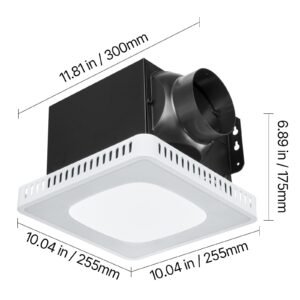 bathroom exhaust fan 80 110 130 cfm bathroom vent with seven colors rgb lights 15 sones low noise premium dc motor ceiling fan for ktv laundry room storage room ventilation white.jpg