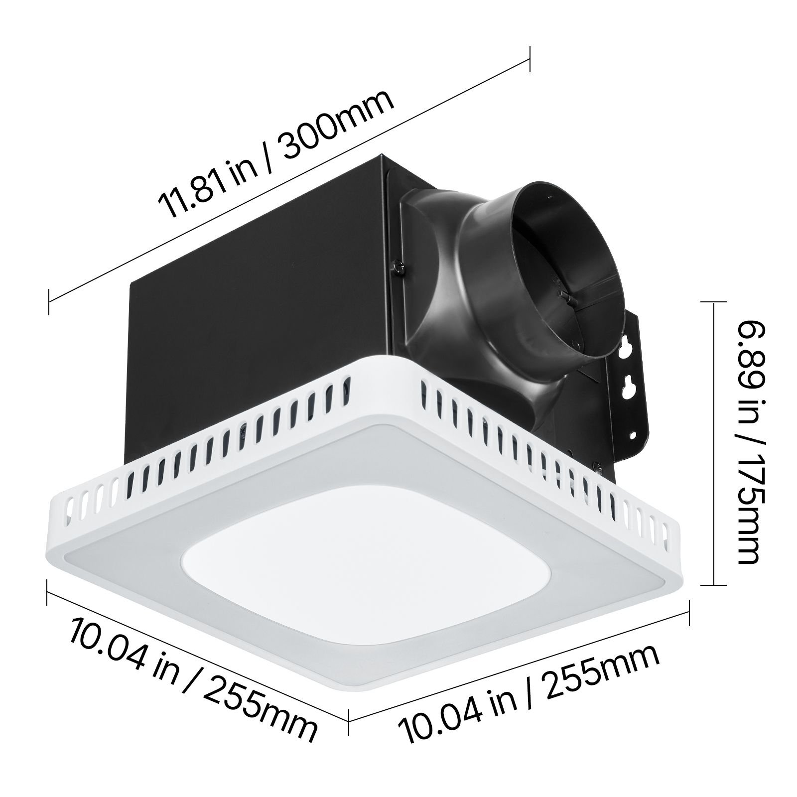 bathroom exhaust fan 80 110 130 cfm bathroom vent with seven colors rgb lights 15 sones low noise premium dc motor ceiling fan for ktv laundry room storage room ventilation white.jpg