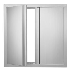 bbq access door 24w x 24h inch double outdoor kitchen door stainless steel flush mount door wall vertical door with recessed handles for bbq island grilling station outside cabinet 5.jpg