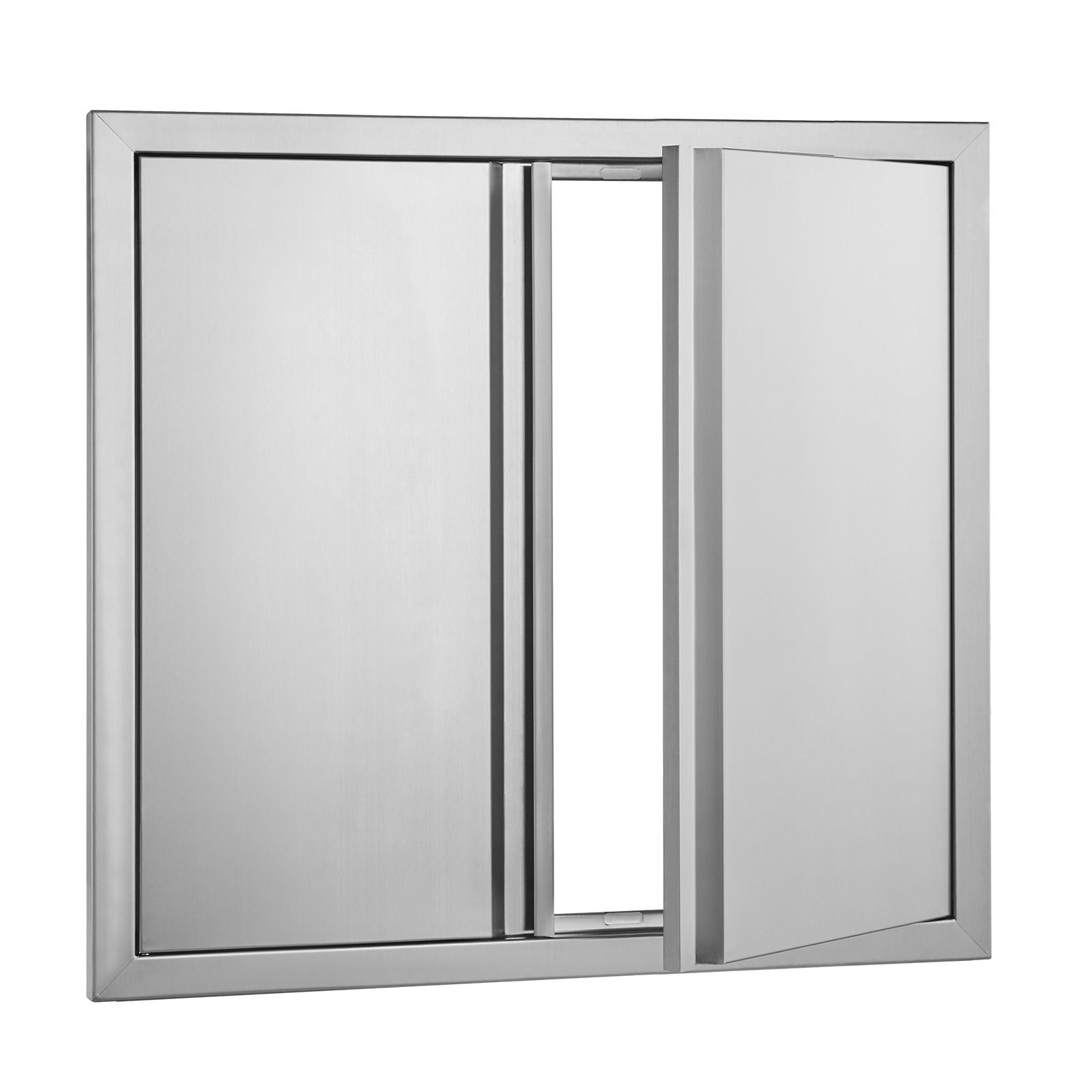 bbq access door 26w x 24h inch double outdoor kitchen door stainless steel flush mount door wall vertical door with recessed handles for bbq island grilling station outside cabinet.jpg