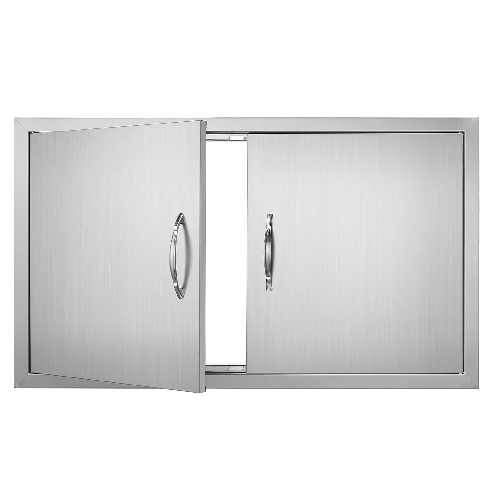 bbq access door 36w x 21h inch double outdoor kitchen door stainless steel flush mount door wall vertical door with handles for bbq island grilling station outside cabinet.jpg