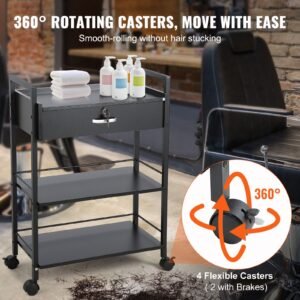 beauty salon trolley cart 3 tier hair salon stations cabinet for stylist with lockable drawer mdf rolling storage station with 4 wheels 2 lockable for beauty spa barbershop tattoo 4.jpg