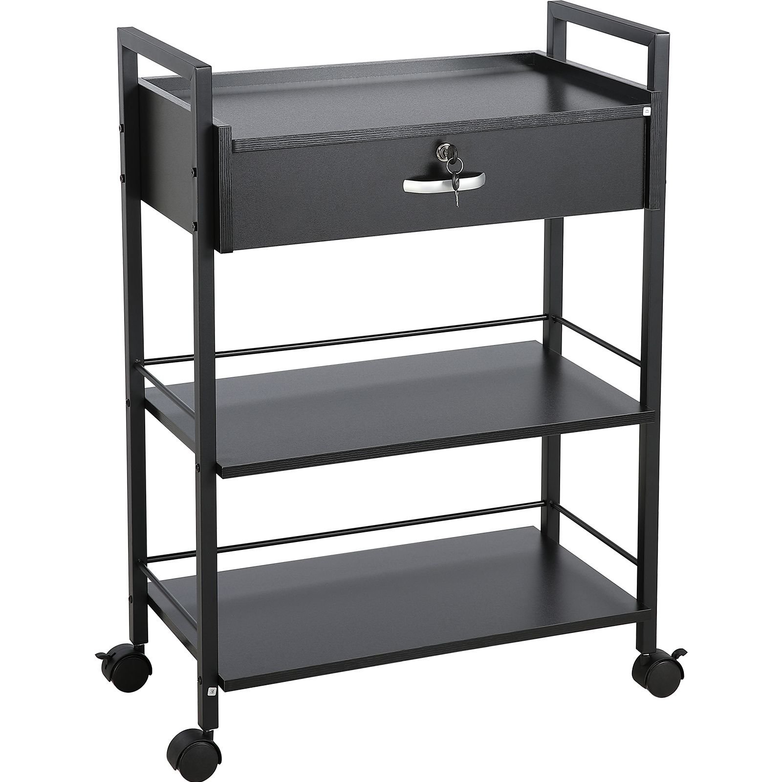 beauty salon trolley cart 3 tier hair salon stations cabinet for stylist with lockable drawer mdf rolling storage station with 4 wheels 2 lockable for beauty spa barbershop tattoo.jpg