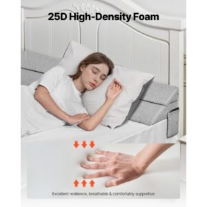bed wedge pillow for headboard queen size 60x10x6 bed gap filler fill 0 7 gap between headboard and mattress 25d foam mattress wedge headboard pillow with side pocket for backrest gray 2.jpg