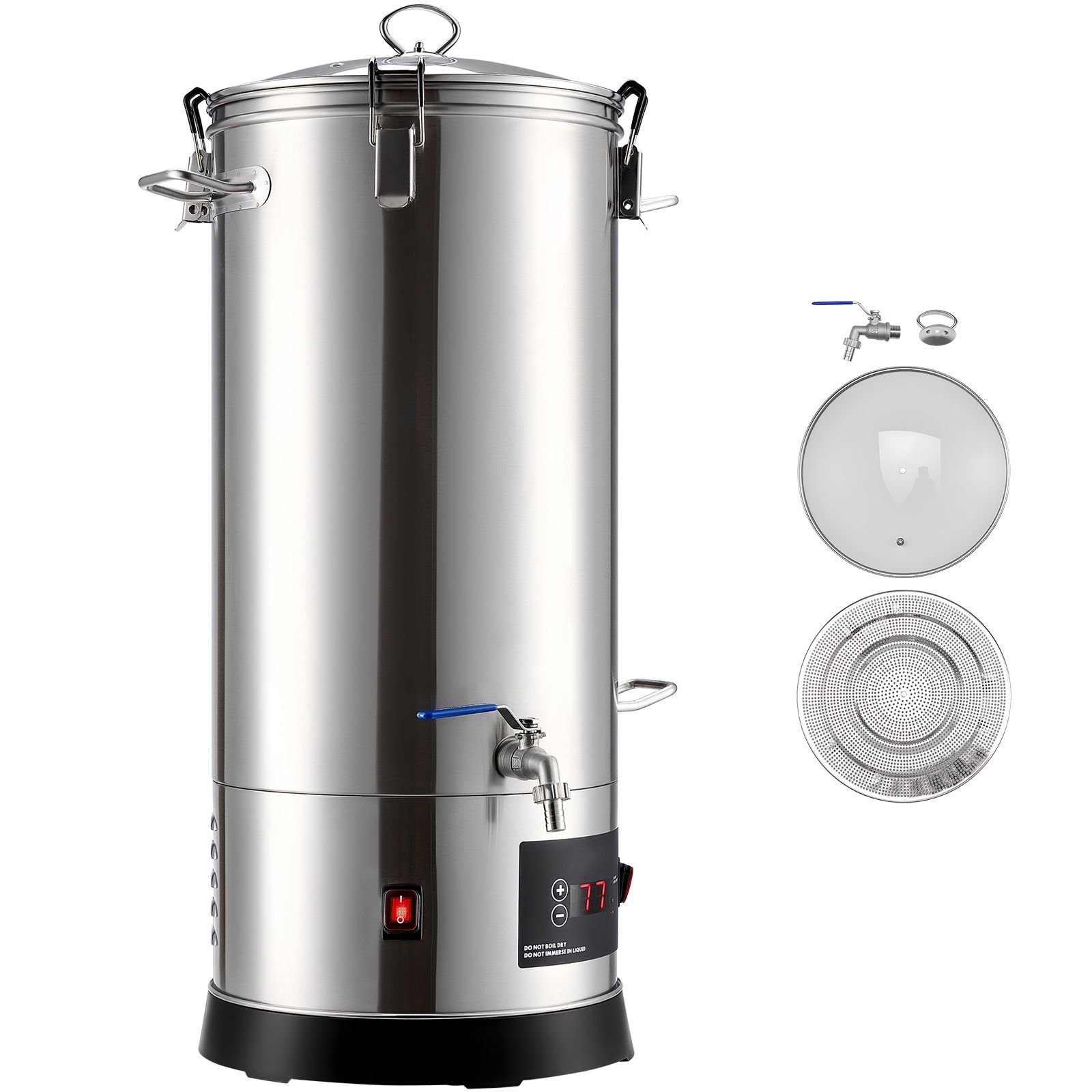 beer brewing equipment 8 gal30l 304 stainless steel home beer brewer1500w all in one home brewing kit with tall strainer integrated inner barrel reinforced handle.jpg