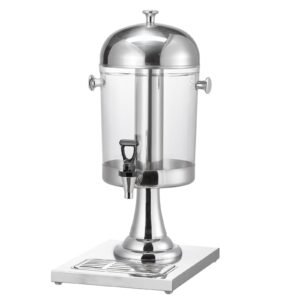 Beverage Dispenser, 2.1 Gallon Drink Dispenser for Parties, Stainless Steel + Plastic Juice Dispensers with Spigot Ice Chamber Tray, Iced Tea Lemonade Juice Dispensers, for Restaurants, Hotels