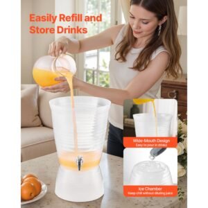 beverage dispenser 264 gallon drink dispenser for parties plastic juice dispensers with spigot ice chamber iced tea lemonade juice water dispensers for restaurants hotels parties 4.jpg