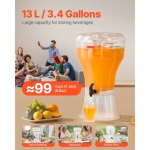 beverage dispenser 34 gallon drink dispenser for parties plastic juice dispensers with no drip spigot iced tea lemonade juice water dispensers for restaurants hotels parties 1.jpg