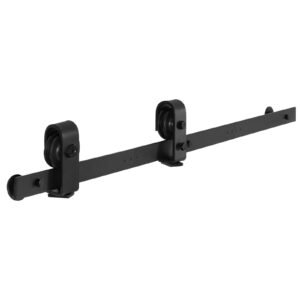 bi folding sliding barn door hardware track kit 40 top mount track kit slide smoothly quietly heavy duty easy to install suitable for two 18 closet pantry laundry doors not included 5.jpg