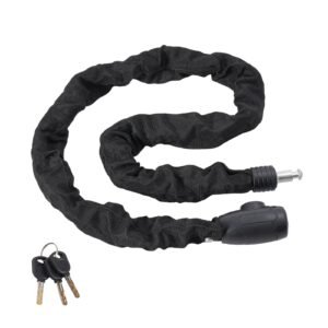 Bike Chain Lock, 3.94 Ft Combination Bicycle Chain Lock with 4 Keys, Heavy Duty Anti-Theft High Security Bike Locks, Perfect for Bike, Motorcycle, Scooter, Bicycle, Door, Fence or Gate, 8mm