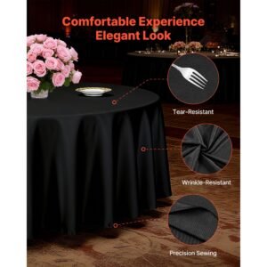 black round tablecloths 6 pack 120 inches in diameter stain wrinkle resistant machine washable table clothes polyester fabric table covers for wedding party banquet formal events 2.jpg