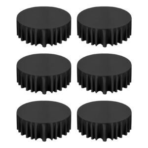 black round tablecloths 6 pack 120 inches in diameter stain wrinkle resistant machine washable table clothes polyester fabric table covers for wedding party banquet formal events.jpg