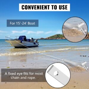 boat anchor kit 85 lb fluke style anchor hot dipped galvanized steel fluke anchor marine anchor with anchor rope shackles chain for boat mooring on the beach boats from 15 24 4.jpg