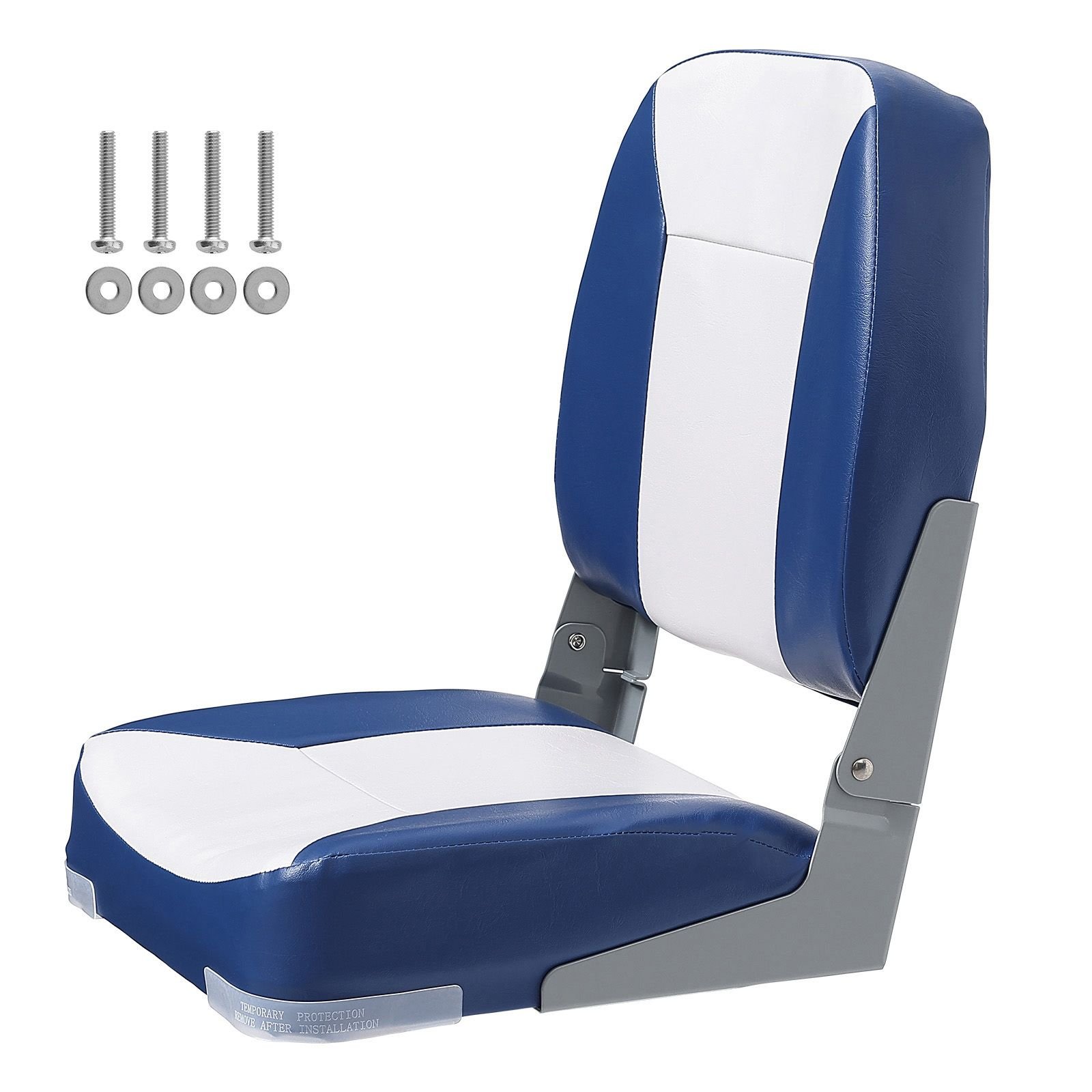 boat seat 189 low back boat seat folding boat chair with thickened sponge padding and hinge fold down boat captain chair for fishing boat sightseeing boat speedboat canoe 1 piece.jpg