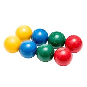 bocce ball set 90 mm with 8 resin balls pallino carrying bag and measuring rope redgreenblueyellow 4 colors for 2 to 8 players bocce ball game set for beach lawn family backyard 22.jpg