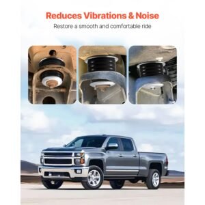body mount bushing kit, compatible with 1999 2007 ford f250 f350, 60 pcs polyurethane body mount kit, quick replacement, durable components for improving bumpy driving performance, black