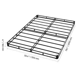 box spring queen size bed frame with washable fabric cloth heavy duty metal frame for queen bed 4 in mattress foundation 3500 lbs max weight capacity easy assembly 791 l x 594 w x 4 h in 5.jpg