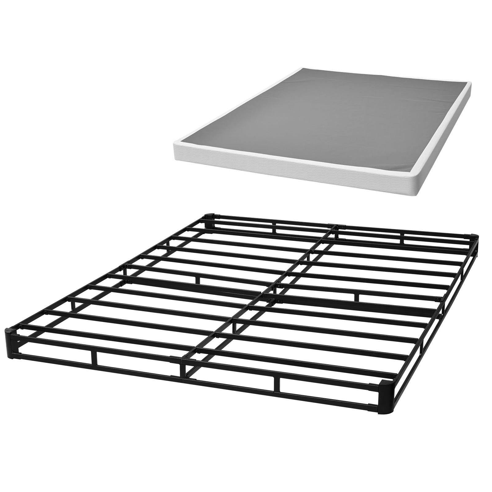 box spring queen size bed frame with washable fabric cloth heavy duty metal frame for queen bed 4 in mattress foundation 3500 lbs max weight capacity easy assembly 791 l x 594 w x 4 h in.jpg