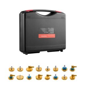 Brake Master Bleeder Kit, 17 Pcs, Professional Brake Bleeder Adapter Set with Complete Kit & Handle, Durable Brake Bleeder Adapter for Brake Fluid Filling Fit for Most New & Old Vehicles