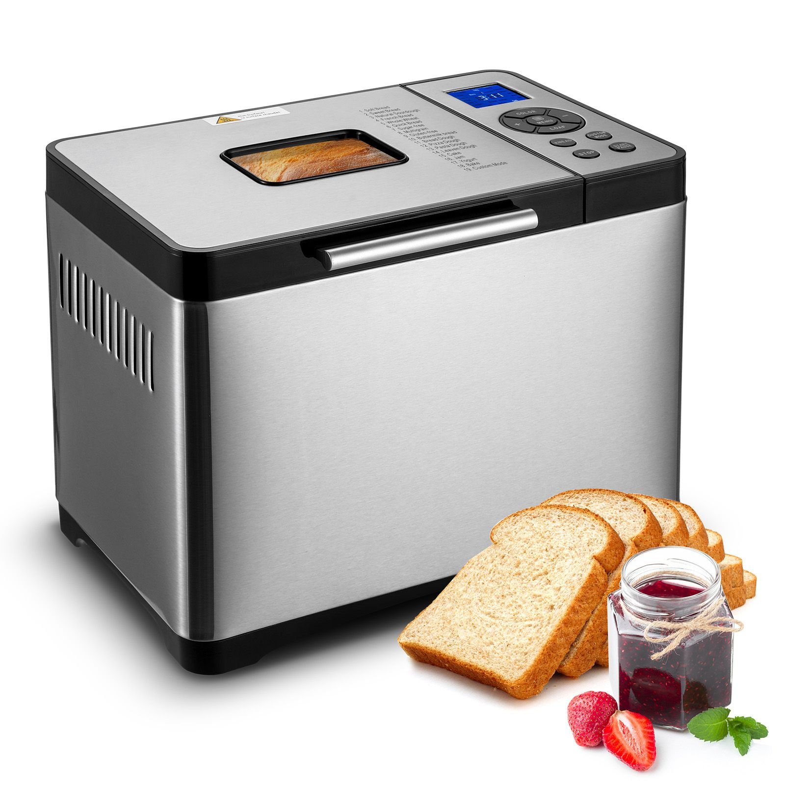 bread maker 19 in 1 2lb dough machine nonstick ceramic pan automatic breadmaker with gluten free setting whole wheat bread making digital programmable 3 loaf sizes 3 crust colors 11.jpg