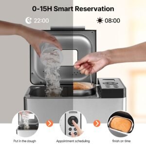 bread maker 19 in 1 2lb dough machine nonstick ceramic pan automatic breadmaker with gluten free setting whole wheat bread making digital programmable 3 loaf sizes 3 crust colors 15.jpg