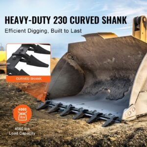 bucket tooth bar 48 heavy duty tractor bucket 6 teeth bar for loader tractor skidsteer 4560 lbs load bearing capacity bolt on design for efficient soil excavation and bucket protection.jpg